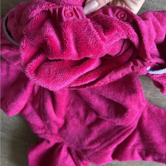 The North Face Baby Buttery Fleece Bunting Dual Zip Pink 12-18M Infant Snowsuit - Picture 8 of 10